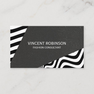 Stripes Wave   Stylish Modern Art Business Card