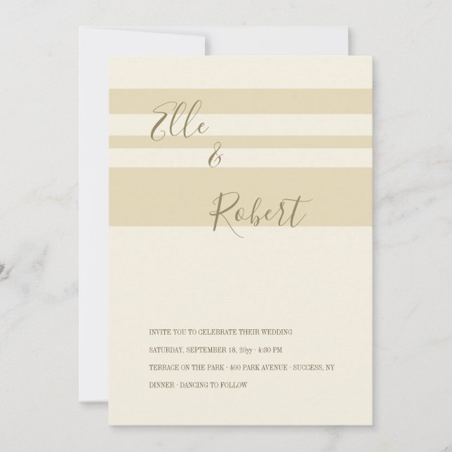 Stripes Wedding Invitation (Front)