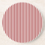 Stripes - White and Dark Red Coaster<br><div class="desc">White and dark red stripes classics but they are always fashionable. They are simple, yet they go well for any kind of product. You can use these models standalone, or as a basis for customisations. For instance, you can use the Text tool to add your text. I like working with...</div>