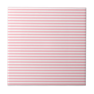 Stripes - White and Light Pink Tile