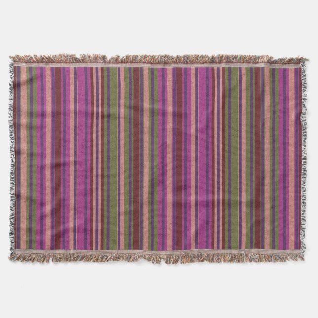 Stripes With Textured Design Throw Blanket (Front)