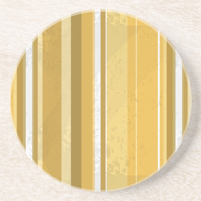 Stripes Yellow Coaster (Front)