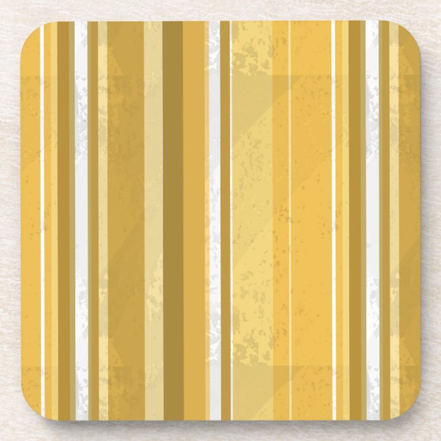 Stripes Yellow Coaster (Front)