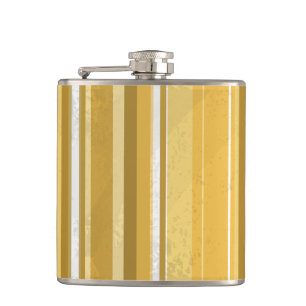 Stripes Yellow Hip Flask