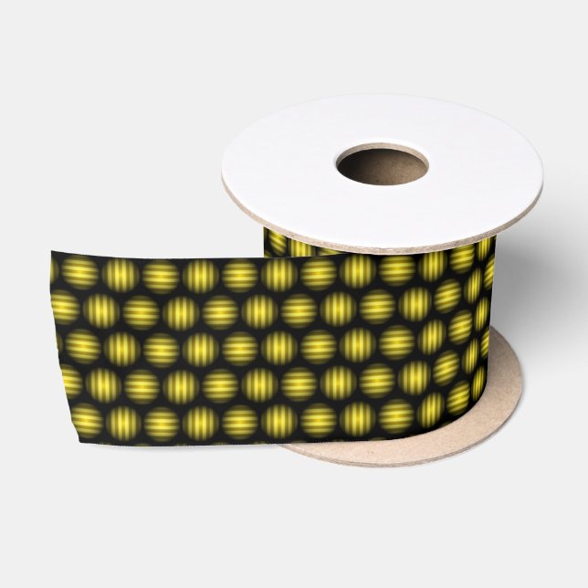 Stripey Ball Pattern Satin Ribbon (Spool)