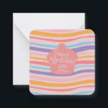 Stripped Happy Birthday Sister Card<br><div class="desc">Colored Stripped Sister Birthday Card.</div>