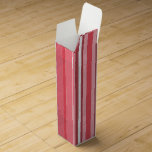 Strips of Pink Wine Gift Box<br><div class="desc">Trendy pink striped design features shades of pink and white vertical stripes in a chic candy stripe with our signature  dry brush texture.</div>