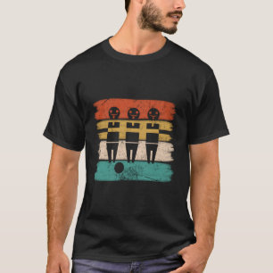 Strips Vintage Retro Style Design Foosball Table S T-Shirt