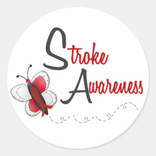 Stroke Awareness BUTTERFLY SERIES 2 Classic Round Sticker