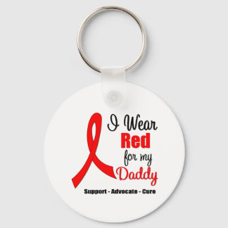 Stroke Awareness - Red Ribbon (Daddy) Key Ring