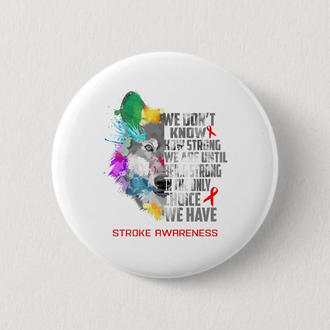 Stroke Awareness Ribbon Support Gifts 6 Cm Round Badge (Front)