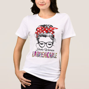 Stroke Awareness Ribbon Support Gifts Tri-Blend Shirt