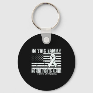 Stroke Awareness Suprt Flag Us Stroke Awareness Re Key Ring