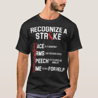 Stroke Awareness Survivor Fast Strong Warrior  T-Shirt