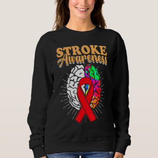Stroke Awareness Survivor Treatment Strong Warrio Sweatshirt