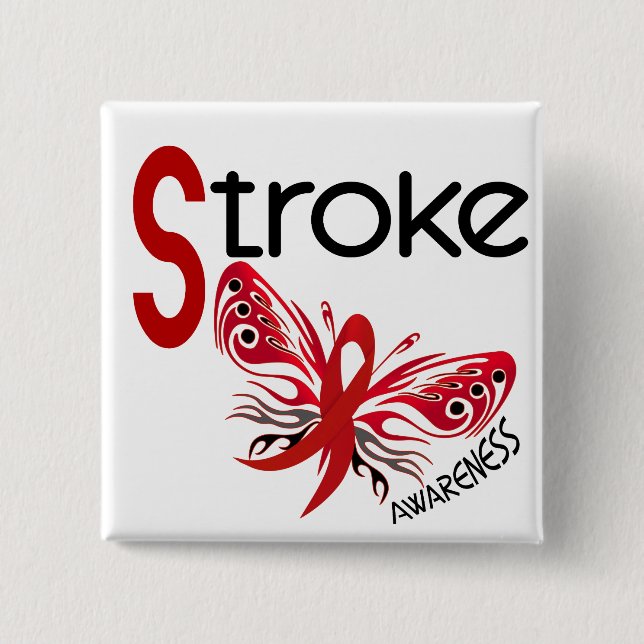 Stroke BUTTERFLY 3.1 15 Cm Square Badge (Front)
