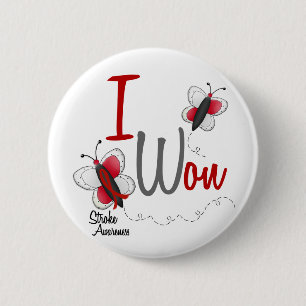 Stroke I Won BUTTERFLY SERIES 2 6 Cm Round Badge