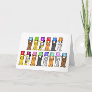 Stroke Recovery Get Well Soon Cartoon Cats Card