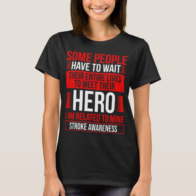 Stroke Ribbon Stroke Warrior Stroke Survivor T-Shirt (Front)
