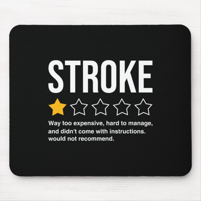 Stroke Survivor Heart Disease Warrior Fighter Card Mouse Pad (Front)
