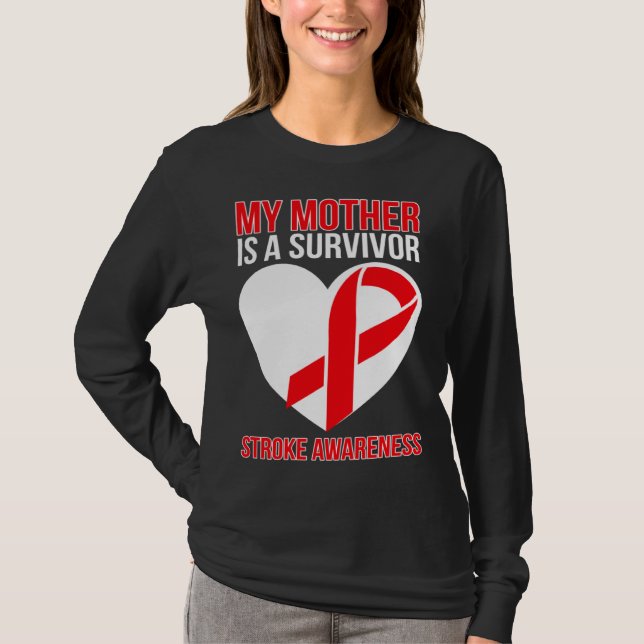 Stroke Survivor Mom Stroke Awareness Month T-Shirt (Front)