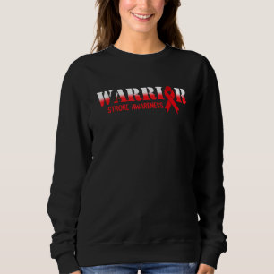 Stroke Survivor Stroke Awareness Red Ribbon Sweatshirt