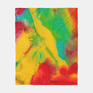 strokes of multi-colored paint close-upabstract,ar fleece blanket