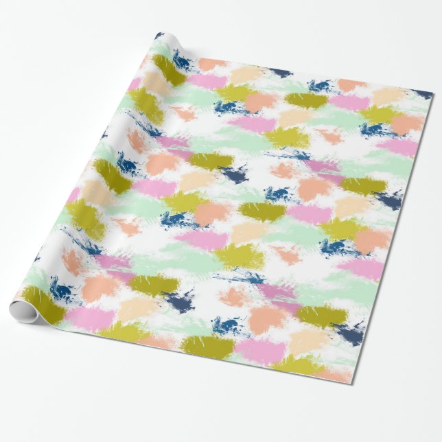 Strokes , paints , oil paint wrapping paper (Unrolled)
