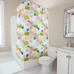 Strokes , paints shower curtain