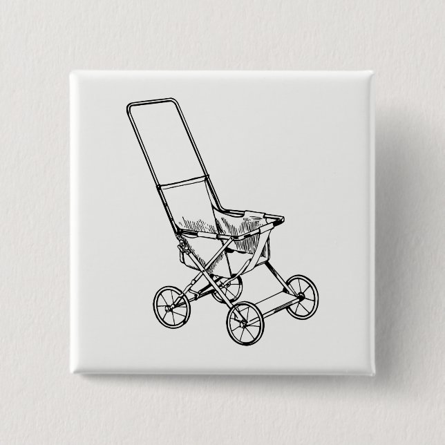 Stroller 15 Cm Square Badge (Front)