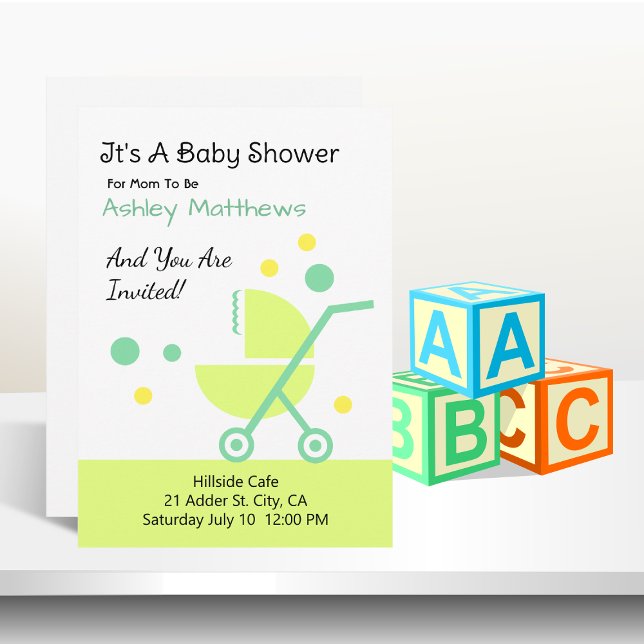Stroller Baby Shower Invitation (Creator Uploaded)