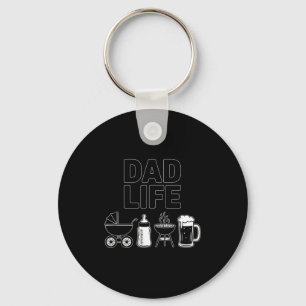 Stroller Bottle Grill Beer Adorable Father Dad Lif Key Ring