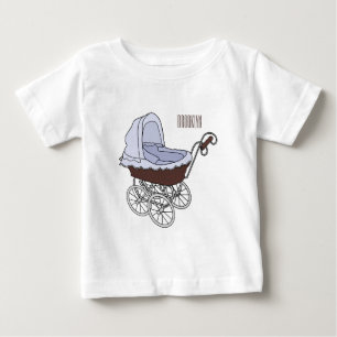 Stroller cartoon illustration baby T-Shirt