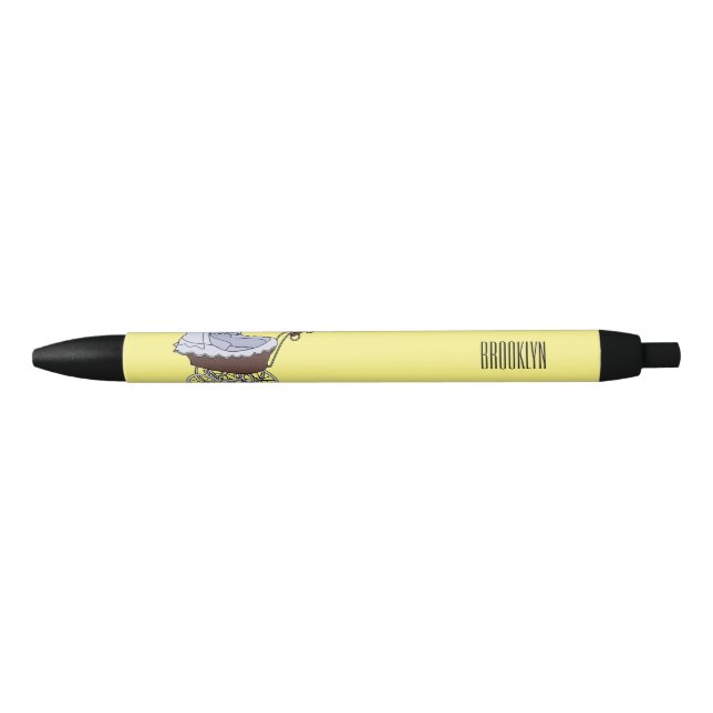 Stroller cartoon illustration  black ink pen (Front)