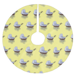 Stroller cartoon illustration  brushed polyester tree skirt