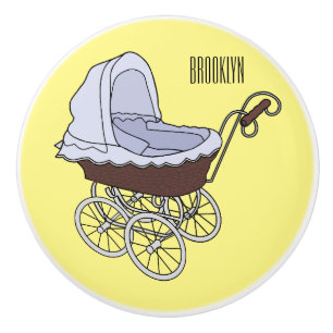 Stroller cartoon illustration  ceramic knob