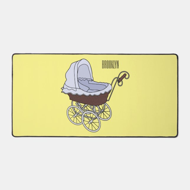 Stroller cartoon illustration  desk mat (Front)
