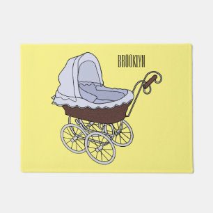 Stroller cartoon illustration  doormat