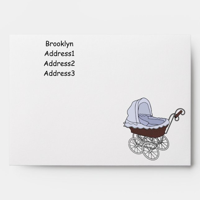 Stroller cartoon illustration envelope (Front)