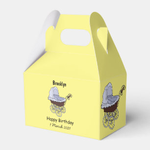Stroller cartoon illustration favour box