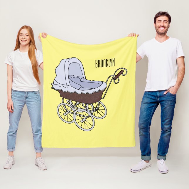 Stroller cartoon illustration  fleece blanket (In Situ)