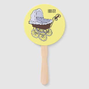 Stroller cartoon illustration hand fan