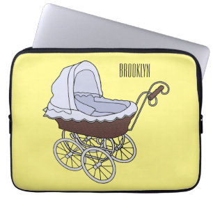 Stroller cartoon illustration laptop sleeve