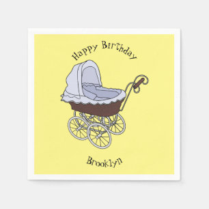 Stroller cartoon illustration napkin
