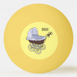Stroller cartoon illustration ping pong ball