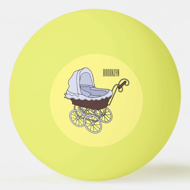 Stroller cartoon illustration  ping pong ball (Front)