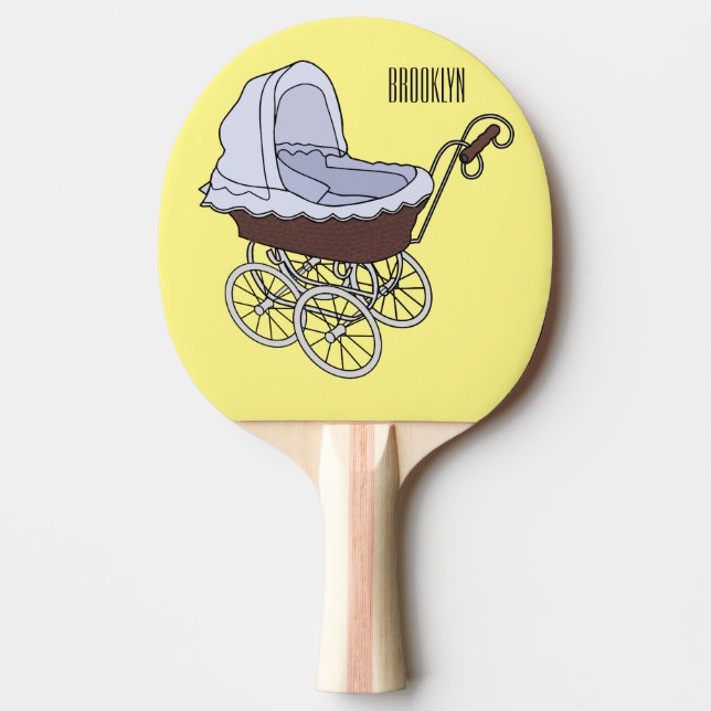 Stroller cartoon illustration  ping pong paddle (Front)