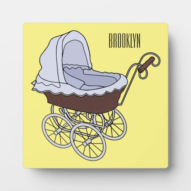 Stroller cartoon illustration  plaque (Front)