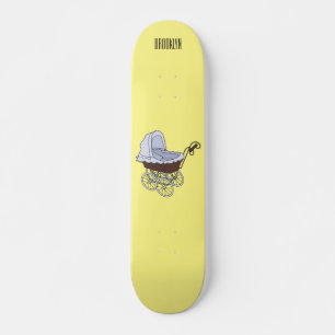 Stroller cartoon illustration skateboard
