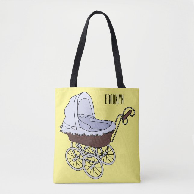 Stroller cartoon illustration  tote bag (Front)
